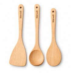 Everyday Wood Trio on a pure white background