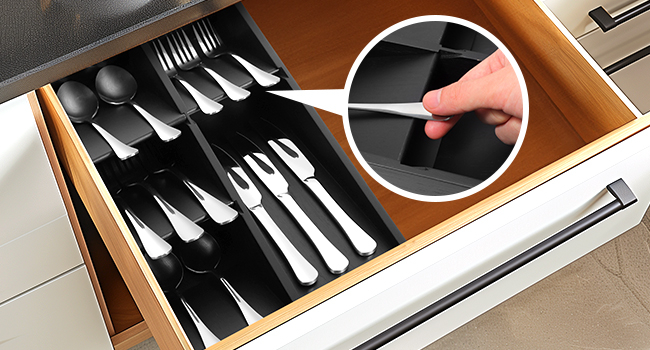 kitchen drawer organizers and storage