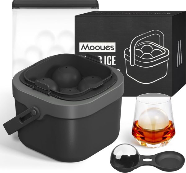 Clear Ice Ball Maker Mold, 8 Large Whiskey Ice Cubes Mold, 2 Inch Round Silicone Ice Molds for Cocktails, Idea Gifts for Dad Boyfriend Boss Men who Have Everything - Image 8