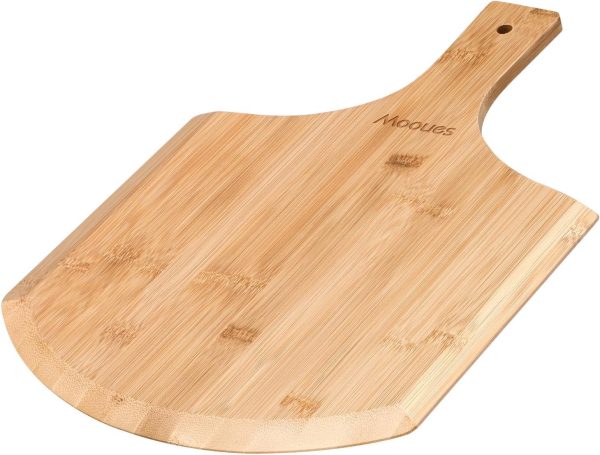 Pizza Peel 12 Inch, Natural Bamboo Pizza Peel Pizza Paddle Spatula Oven Accessory for Large Wood Pizza Board For Transferring & Serving, Wood Pizza Cutting Board for Cheese Bread Fruit Vegetabl - Image 8